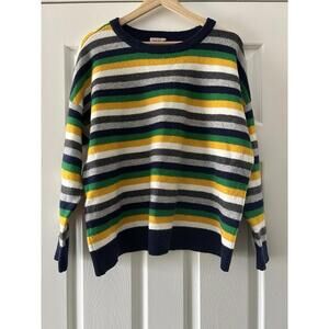 Court & Rowe Crop Sweater Top Size Plus 1x Wool Blend Striped Multi $89